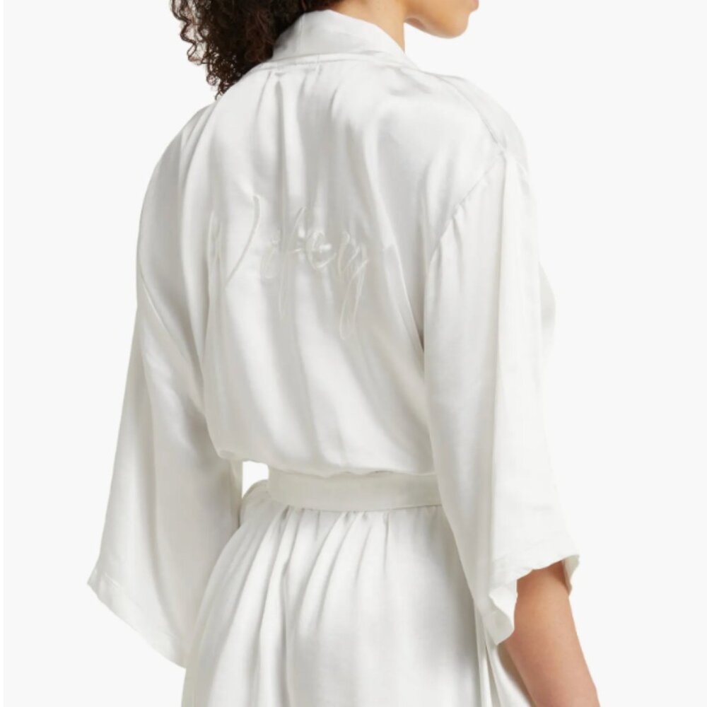 P.J. Salvage Luxe Aloe Vera Bridal Robe with "Wifey" Embroidery